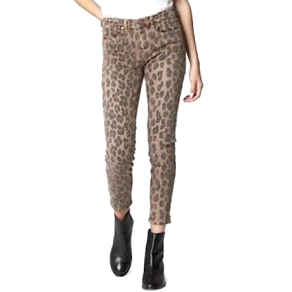 Sound Style leopard print stretch skinny jeans